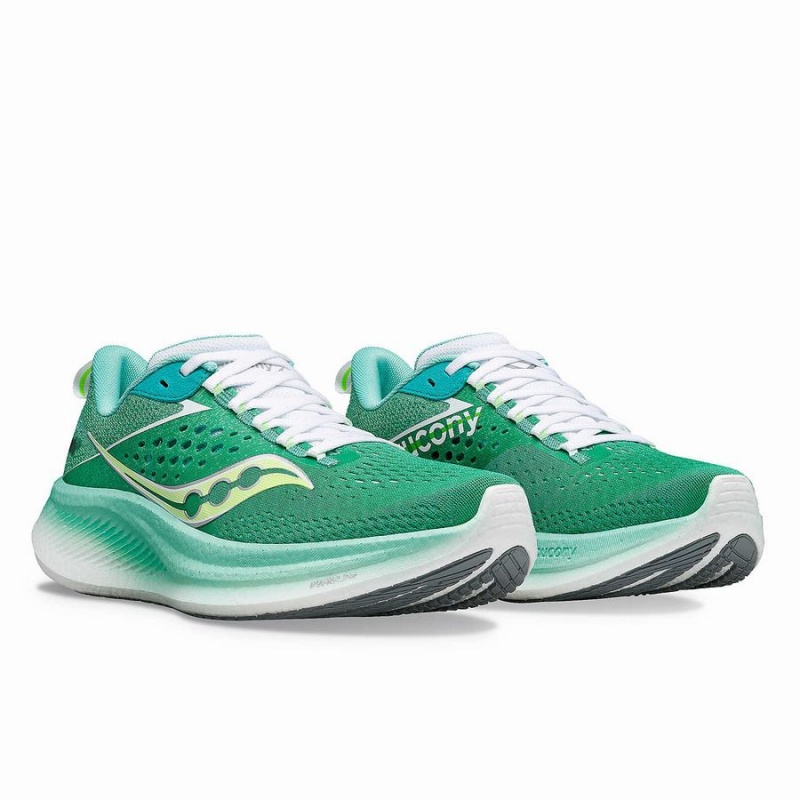 Women's Saucony Ride 17 Running Shoes Mint / White | Australia S10724-J23