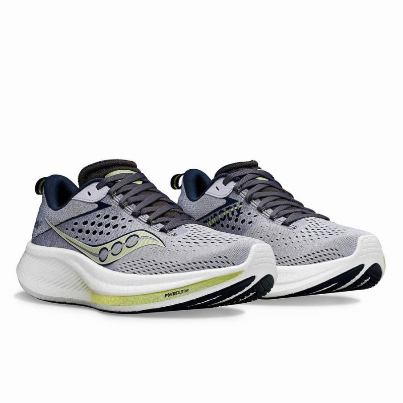 Women's Saucony Ride 17 Wide Running Shoes Navy | Australia S12963-X84