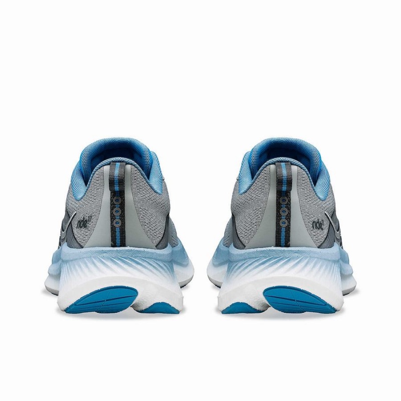 Women's Saucony Ride 17 Wide Running Shoes Grey / Blue | Australia S60915-C75