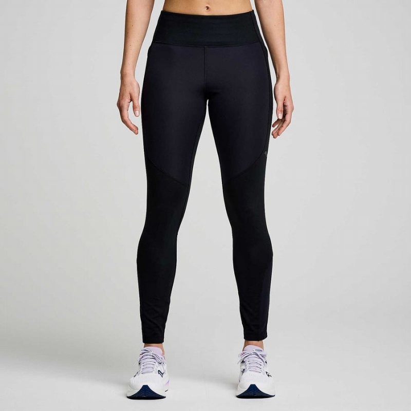 Women\'s Saucony Runshield Tight Black | Australia S08291-D62