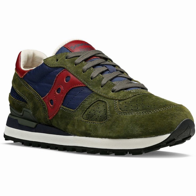 Women's Saucony Shadow Original Premium Sneakers Olive / Navy | Australia S50897-Z62