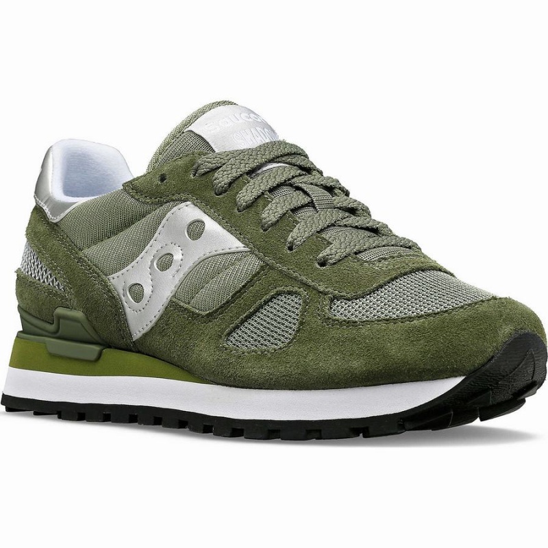 Women's Saucony Shadow Original Sneakers Olive / Silver | Australia S52430-C61