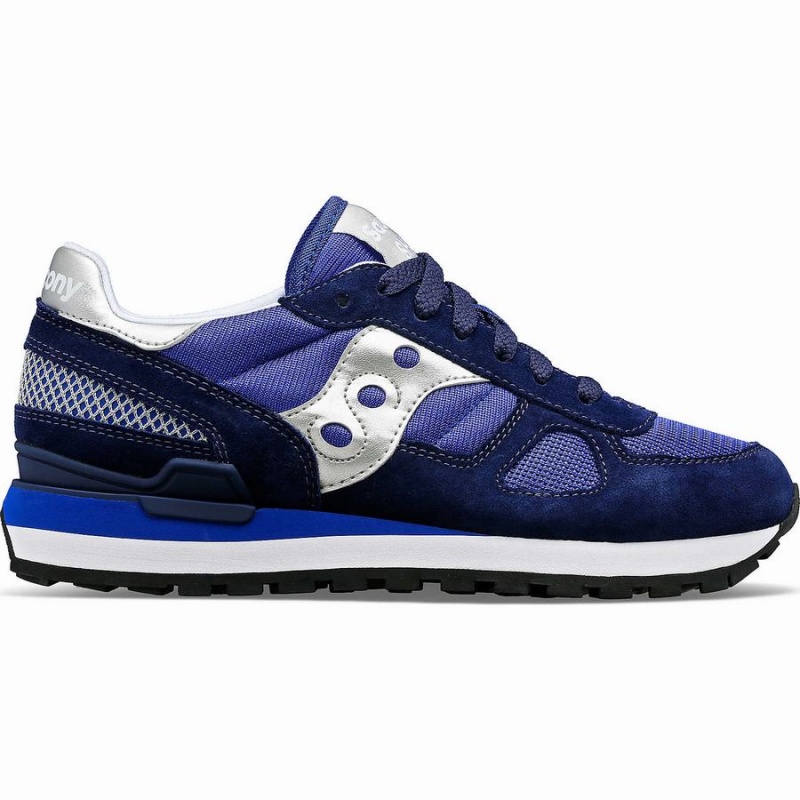 Women\'s Saucony Shadow Original Sneakers Navy / Silver | Australia S21463-V38