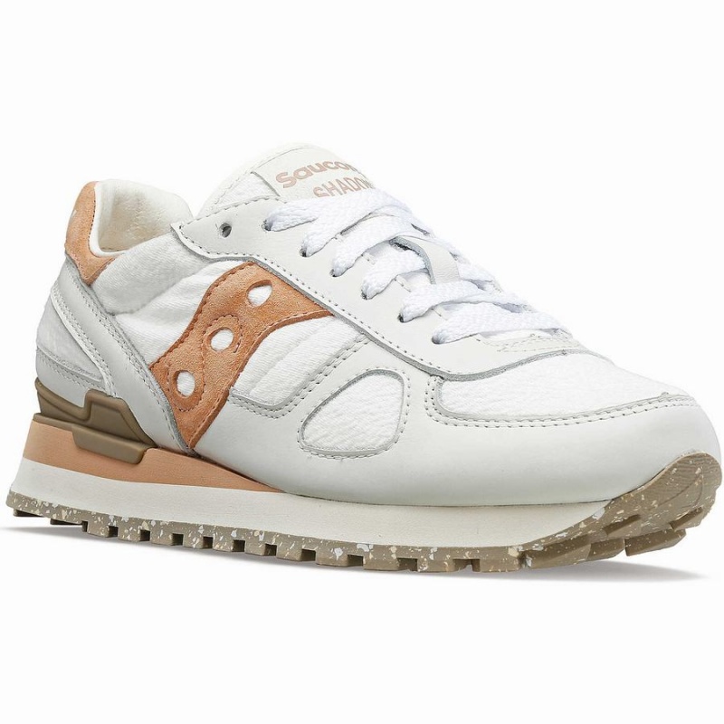 Women's Saucony Shadow Original Sneakers White / Brown | Australia S32986-J59