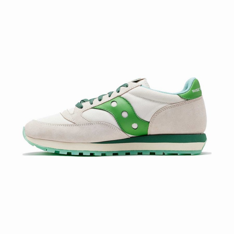 Women's Saucony Shamrock Jazz 81 Sneakers White / Green | Australia S57098-S35