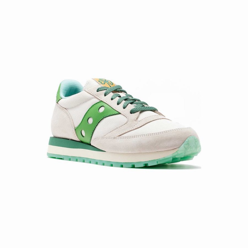 Women's Saucony Shamrock Jazz 81 Sneakers White / Green | Australia S57098-S35