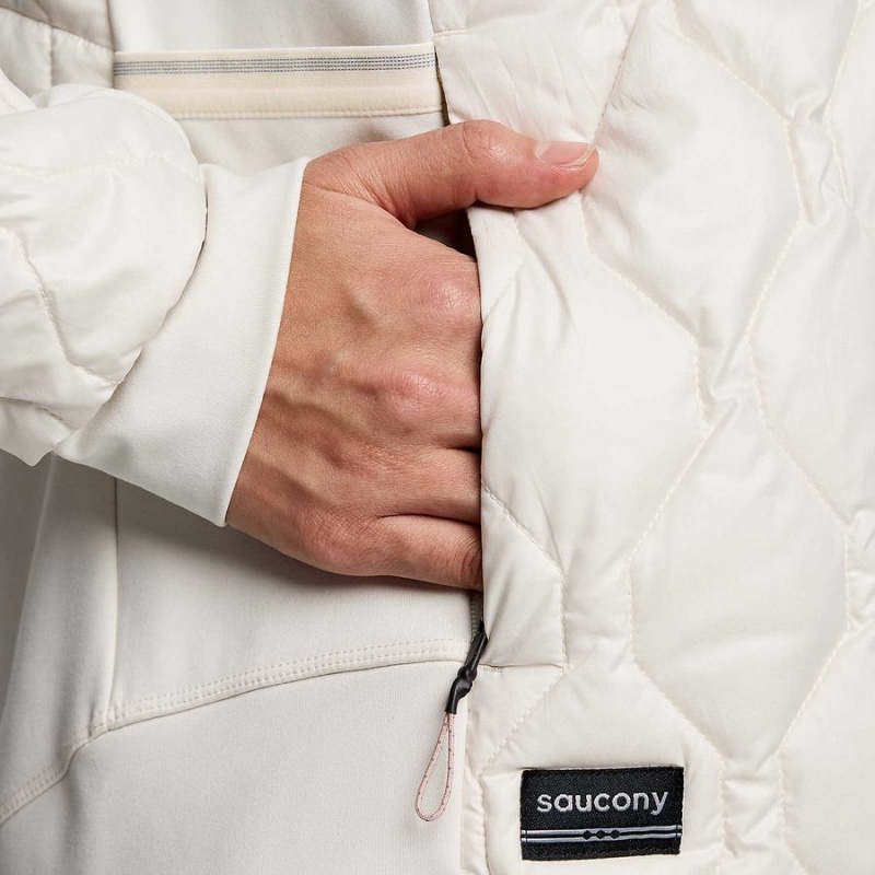 Women's Saucony Solstice Oysterpuff Jackets Beige | Australia S26153-D16