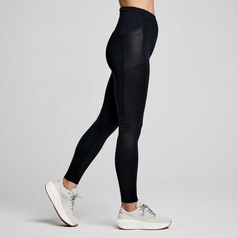 Women's Saucony Solstice Tight Black | Australia S49750-W47