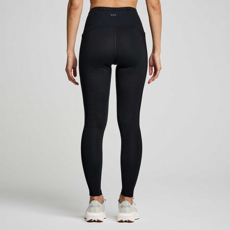 Women's Saucony Solstice Tight Black | Australia S49750-W47