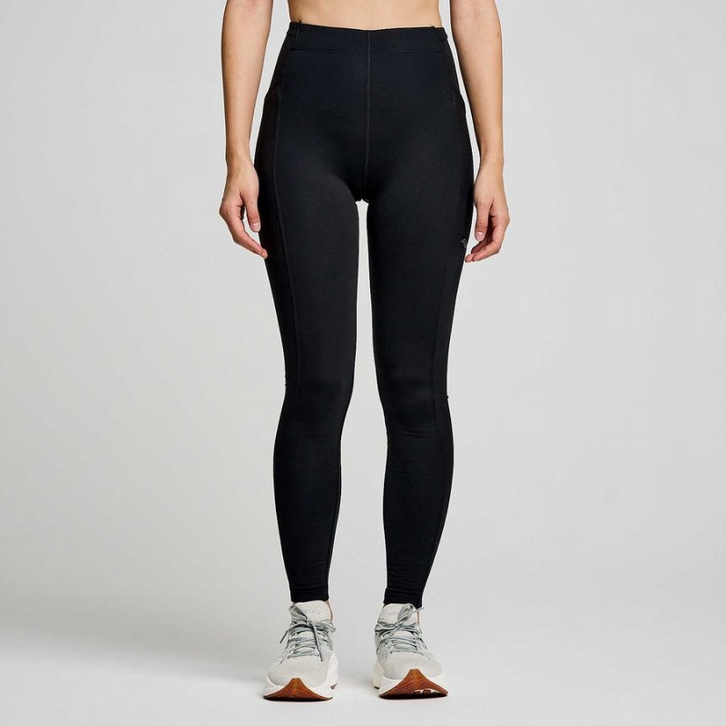 Women\'s Saucony Solstice Tight Black | Australia S49750-W47