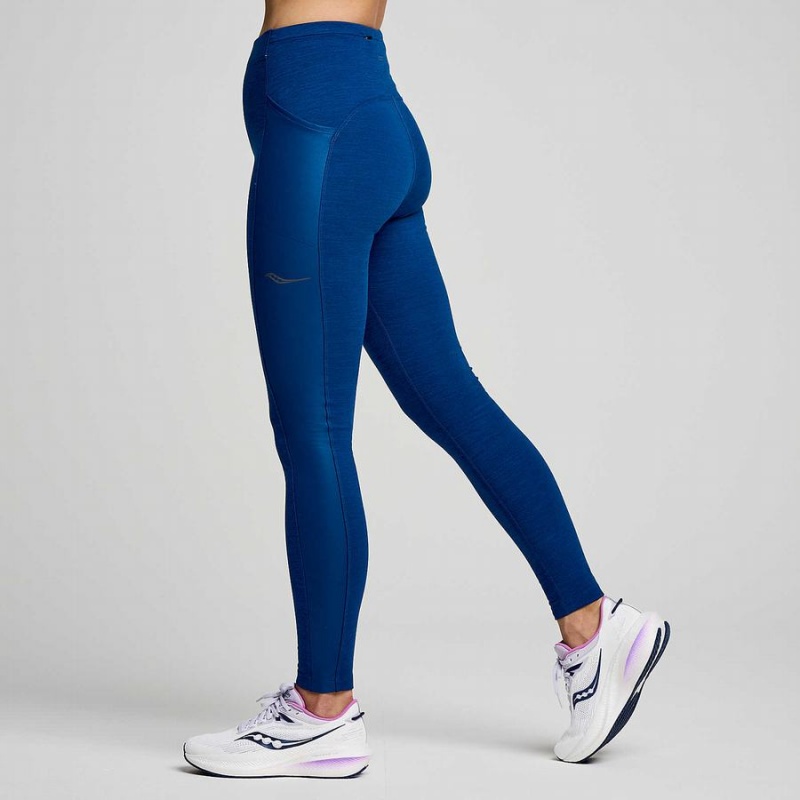 Women's Saucony Solstice Tight Indigo | Australia S97305-Q35