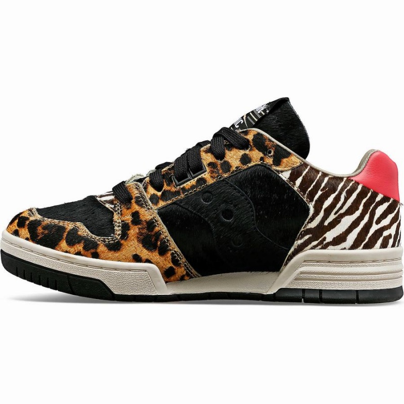 Women's Saucony Spot-Bilt™ Sonic Low Sneakers Leopard / Pink | Australia S16475-Z10