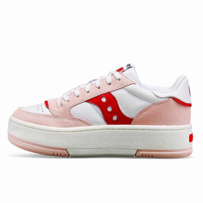 Women's Saucony St. Valentine Jazz Court Platform Sneakers White / Pink | Australia S71236-J18