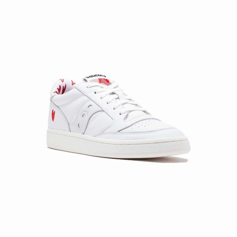 Women's Saucony St. Valentine Jazz Court Sneakers White | Australia S63198-Y39