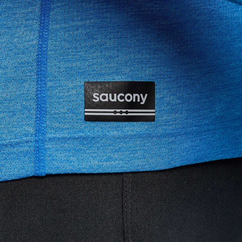 Women's Saucony Stopwatch Long Sleeve T Shirts Blue | Australia S54918-N85