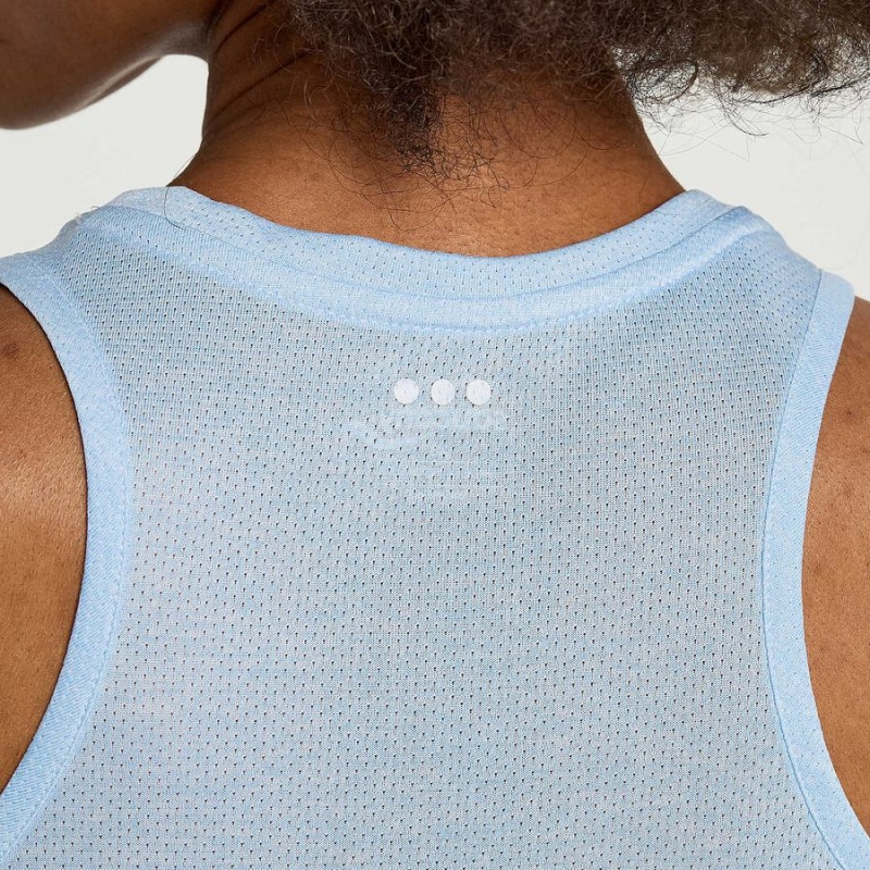 Women's Saucony Stopwatch Singlet Tank Top Blue | Australia S38697-Y54