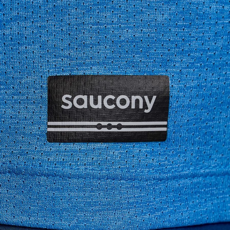 Women's Saucony Stopwatch Singlet Tank Top Blue | Australia S53694-W98