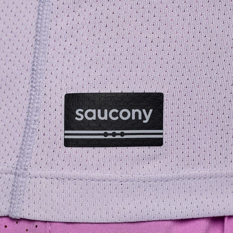 Women's Saucony Stopwatch Singlet Tank Top Purple | Australia S17930-R37