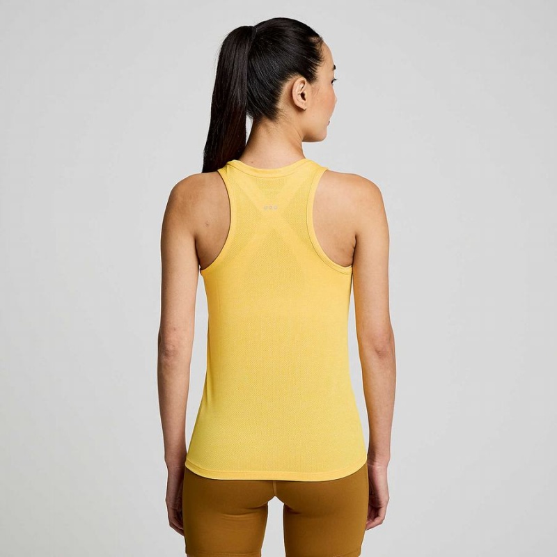 Women's Saucony Stopwatch Singlet Tank Top Gold | Australia S16259-T45