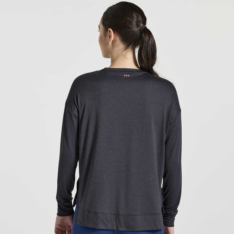 Women's Saucony Sunday Layer Tops Black | Australia S76594-J14