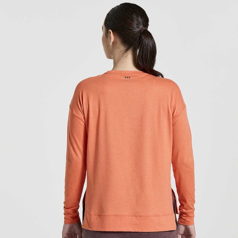 Women's Saucony Sunday Layer Tops Orange | Australia S41032-K74