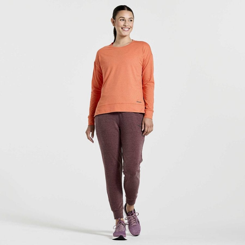 Women's Saucony Sunday Layer Tops Orange | Australia S41032-K74