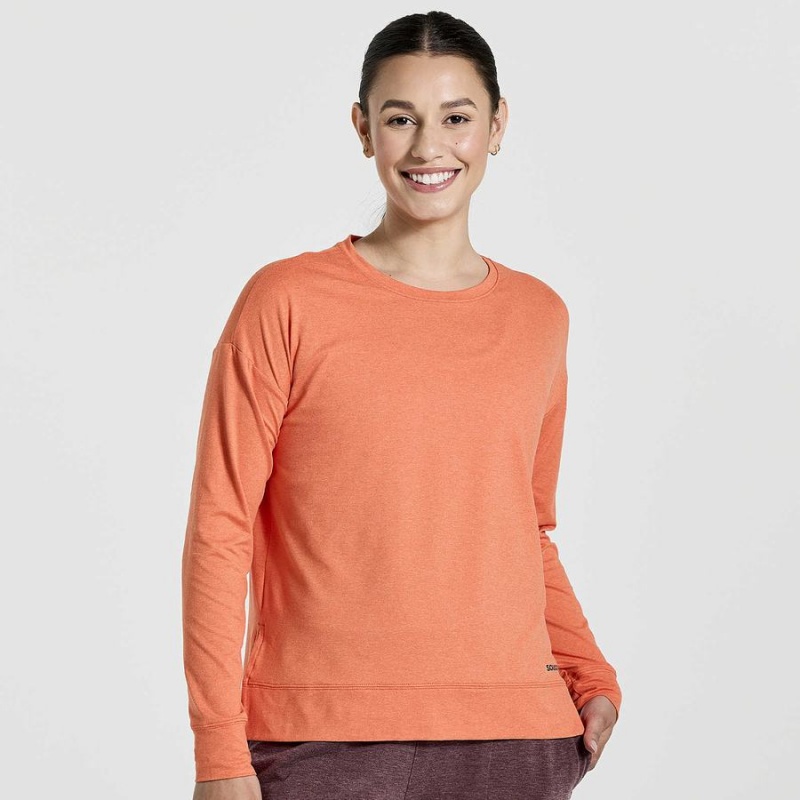 Women\'s Saucony Sunday Layer Tops Orange | Australia S41032-K74