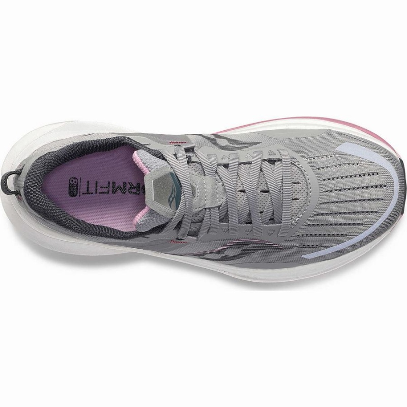 Women's Saucony Tempus Running Shoes Grey / Pink | Australia S15392-C92