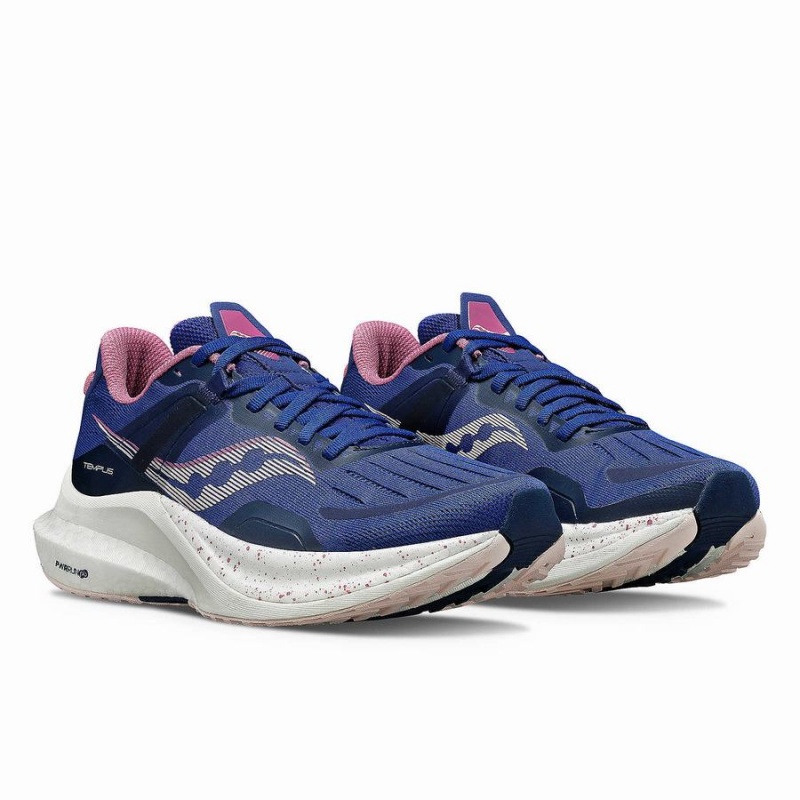 Women's Saucony Tempus Running Shoes Navy / Purple | Australia S23076-T29