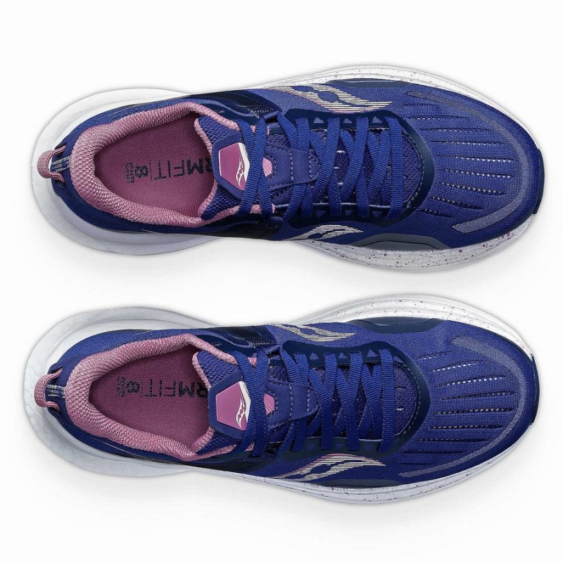 Women's Saucony Tempus Running Shoes Navy / Purple | Australia S23076-T29