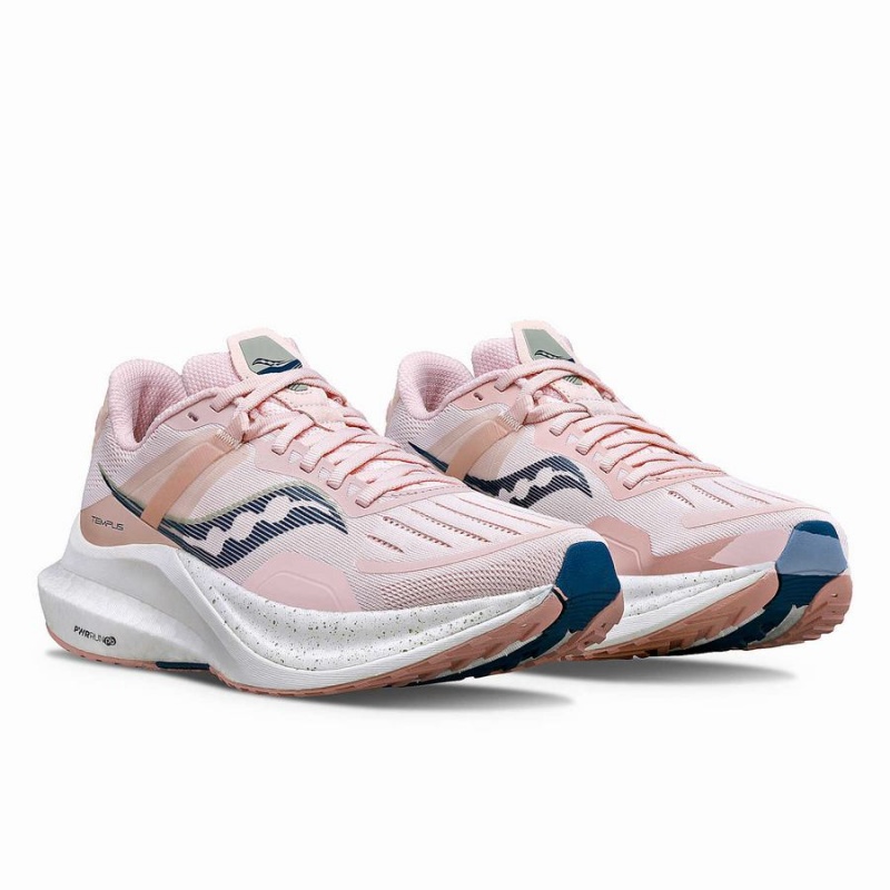 Women's Saucony Tempus Running Shoes Pink / Navy | Australia S52708-Y74