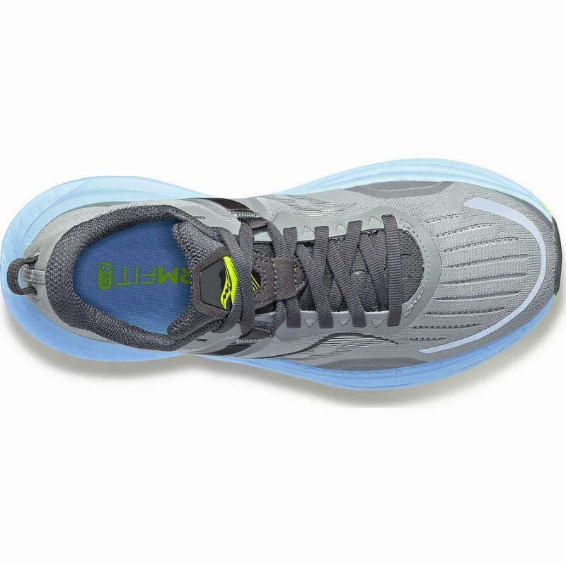 Women's Saucony Tempus Wide Running Shoes Grey / Blue | Australia S67201-M10