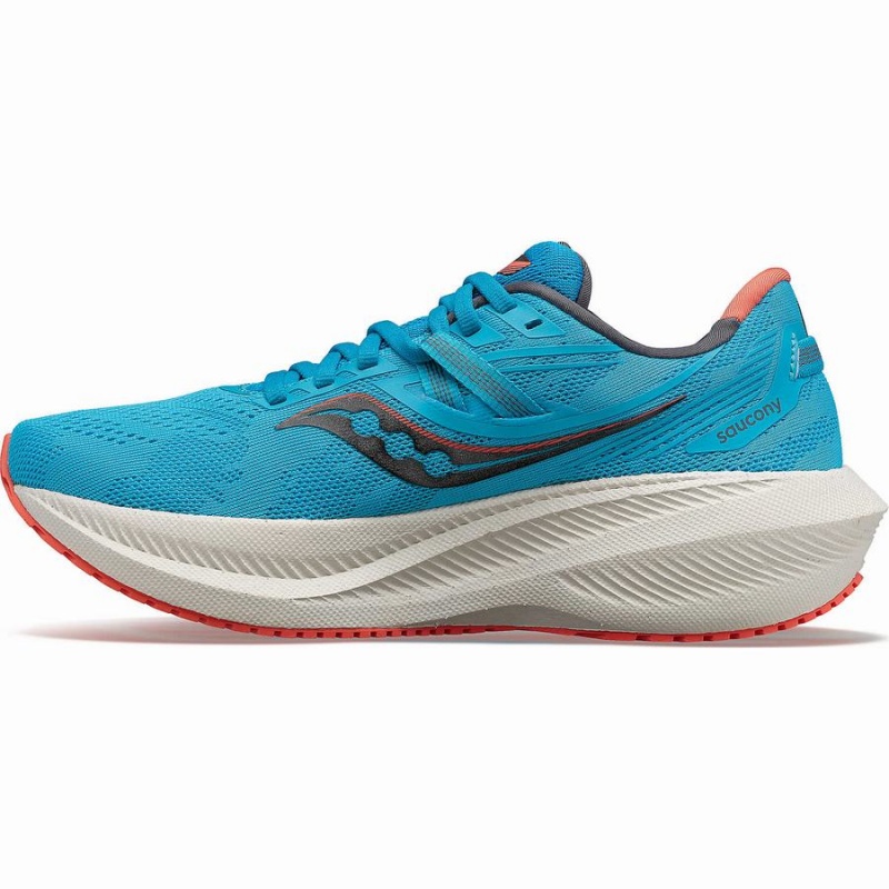 Women's Saucony Triumph 20 Running Shoes Blue / Coral | Australia S17362-C10