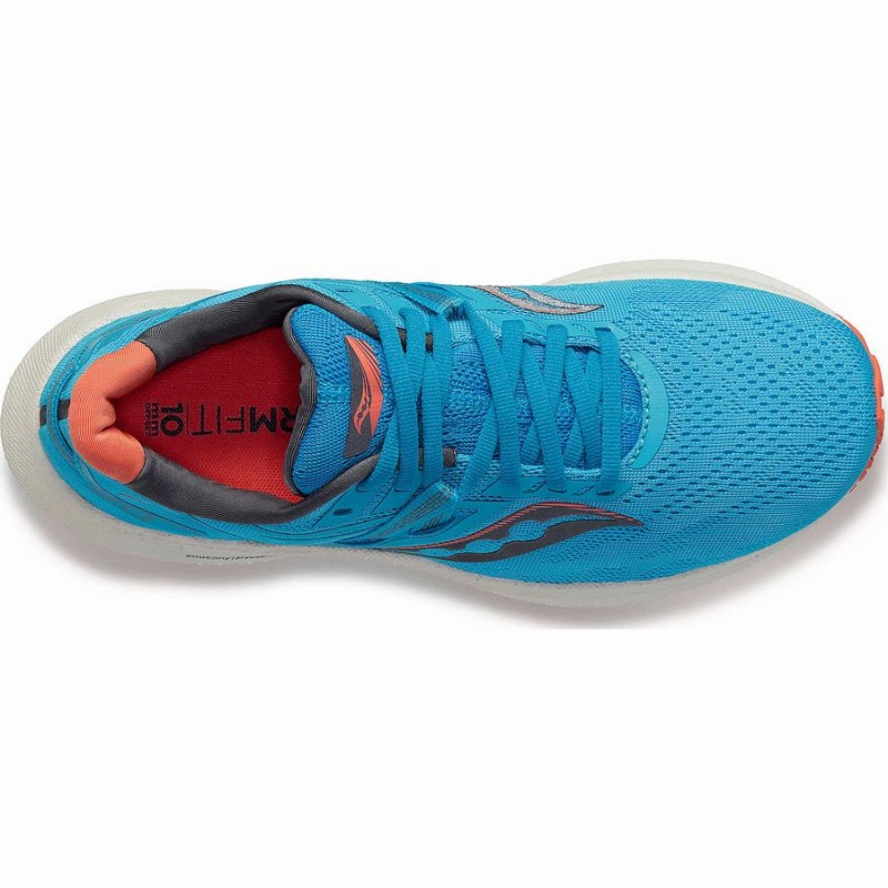 Women's Saucony Triumph 20 Running Shoes Blue / Coral | Australia S17362-C10