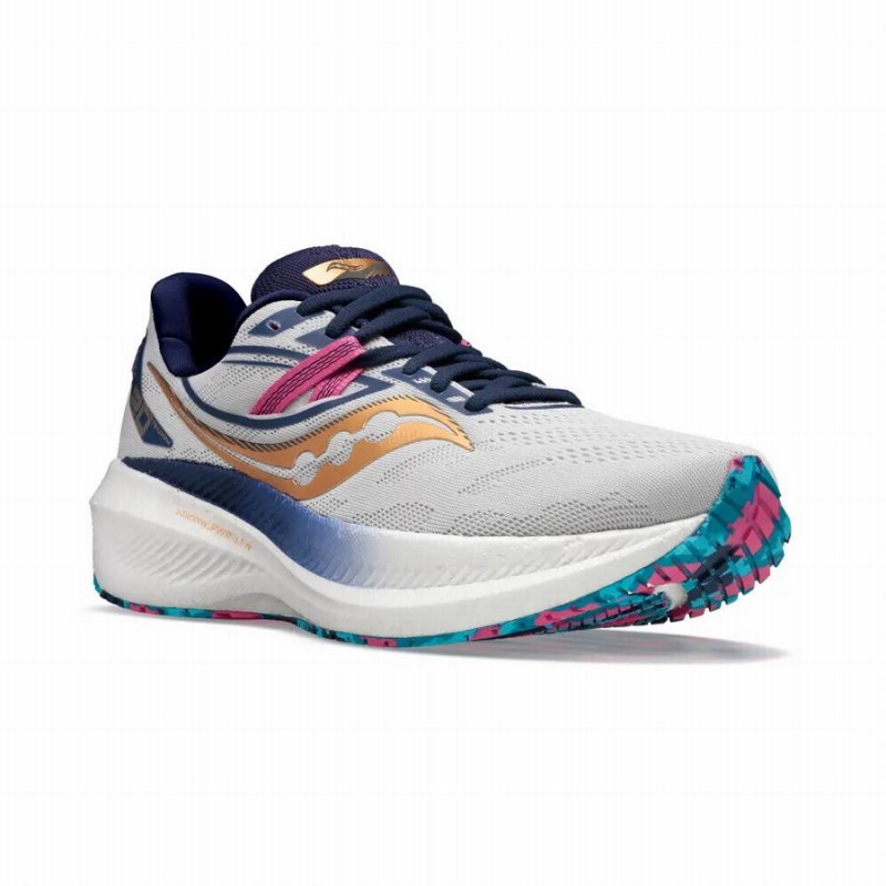 Women's Saucony Triumph 20 Running Shoes Grey / Gold | Australia S06275-F34