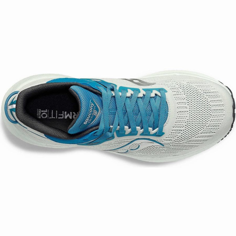 Women's Saucony Triumph 21 Running Shoes White / Blue | Australia S90362-X56