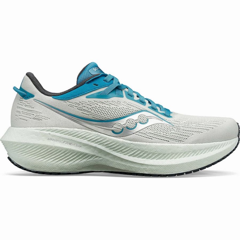 Women\'s Saucony Triumph 21 Running Shoes White / Blue | Australia S90362-X56