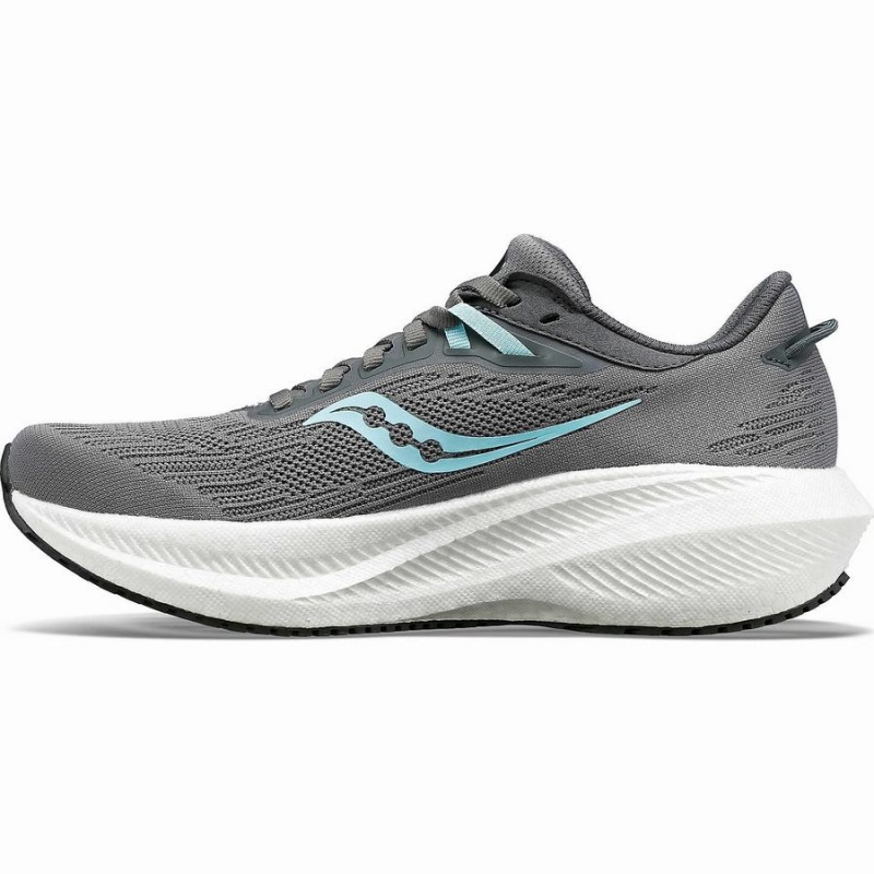 Women's Saucony Triumph 21 Running Shoes Grey / Black | Australia S76148-B98