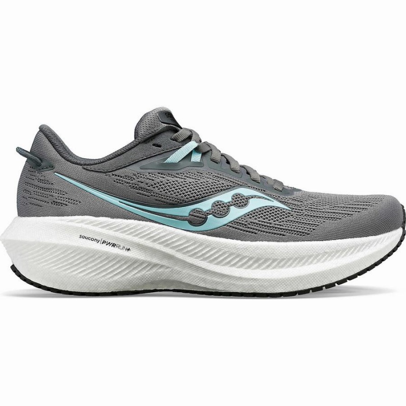 Women\'s Saucony Triumph 21 Running Shoes Grey / Black | Australia S76148-B98