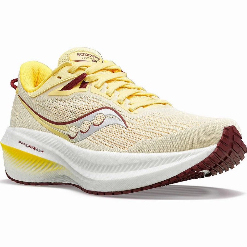 Women's Saucony Triumph 21 Running Shoes Yellow | Australia S83697-N01