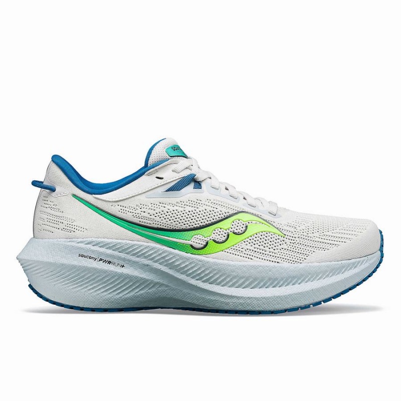 Women\'s Saucony Triumph 21 Running Shoes White / Mint | Australia S31547-M60