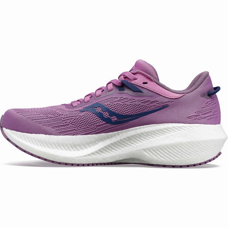 Women's Saucony Triumph 21 Running Shoes Purple / Indigo | Australia S51046-G65