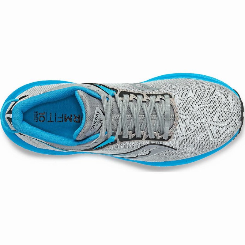 Women's Saucony Triumph 21 Running Shoes Bule Silver | Australia S80653-P51