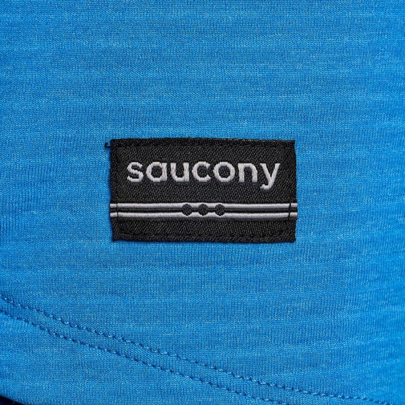 Women's Saucony Triumph 3D 1/2 Zip Tops Blue | Australia S70659-Y25