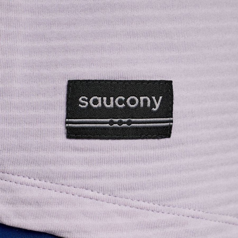 Women's Saucony Triumph 3D 1/2 Zip Tops Purple | Australia S95318-U34