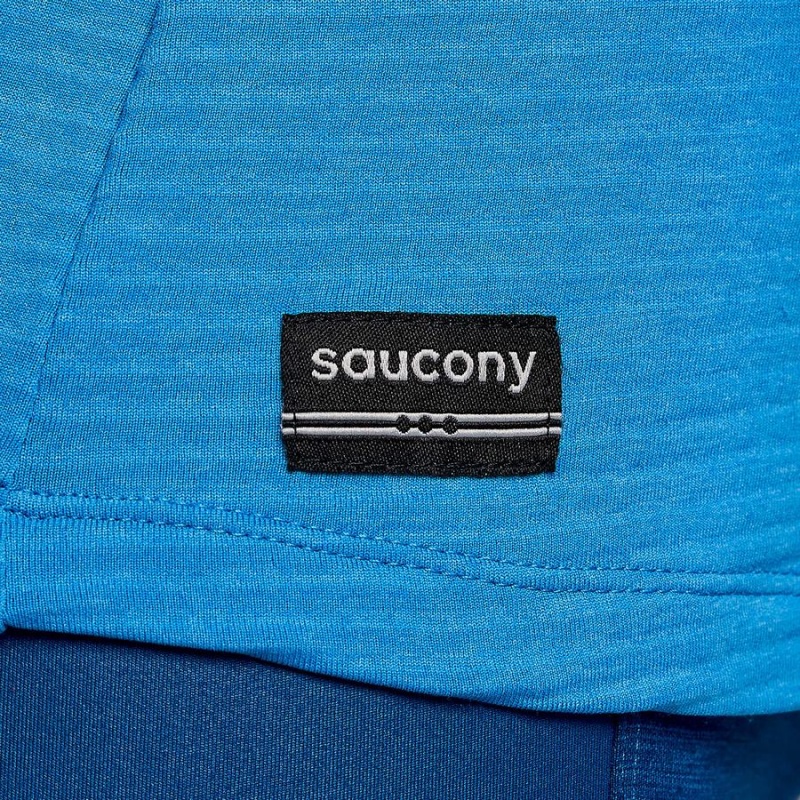 Women's Saucony Triumph 3D Crew T Shirts Blue | Australia S56820-J46