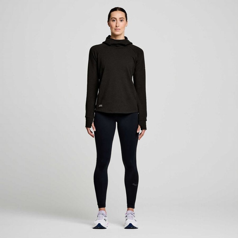 Women's Saucony Triumph Tunic Hoodie Black | Australia S18640-U93