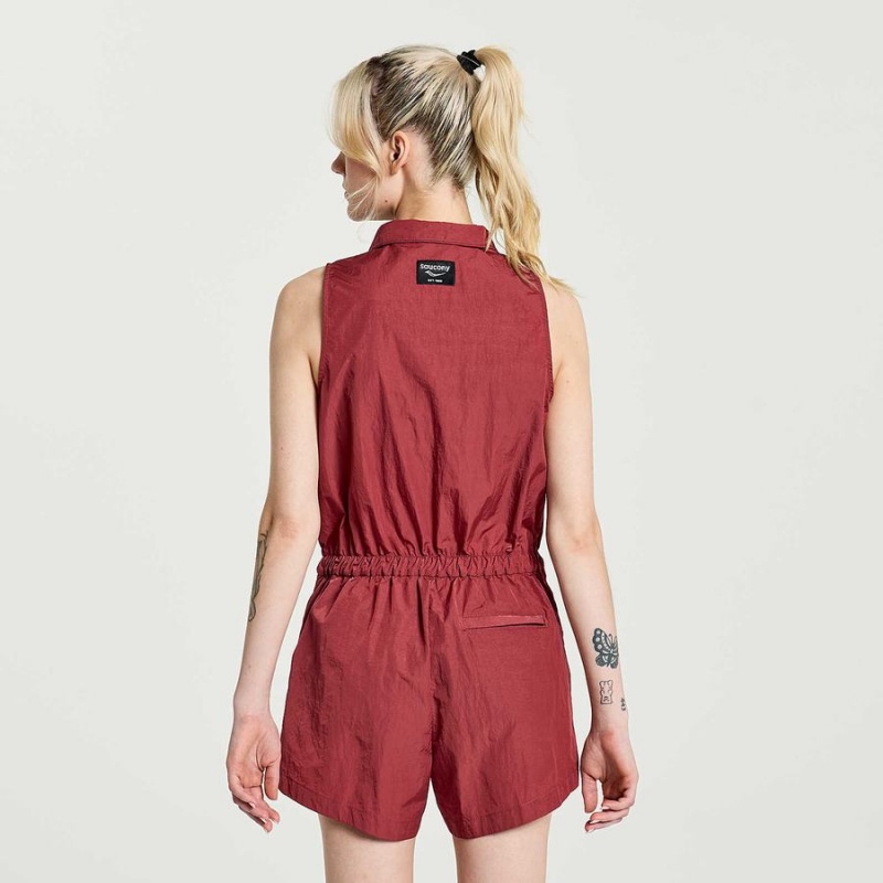 Women's Saucony Unwind Romper Jumpsuit Apple Butter | Australia S81025-Q92