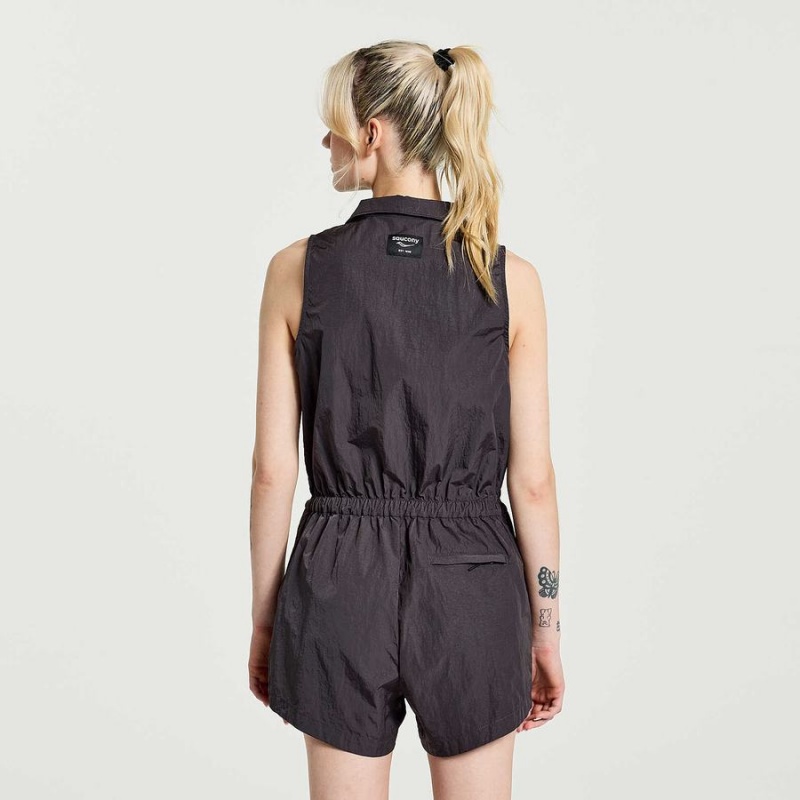 Women's Saucony Unwind Romper Jumpsuit Basalt | Australia S18503-L59