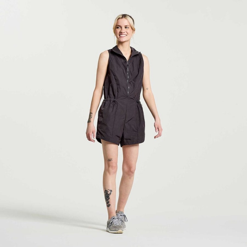 Women's Saucony Unwind Romper Jumpsuit Basalt | Australia S18503-L59